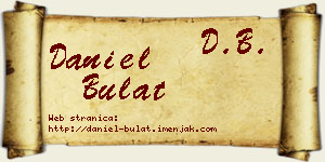 Daniel Bulat vizit kartica